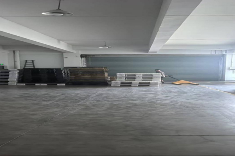 Zona de producție a țesăturii gri-excipient