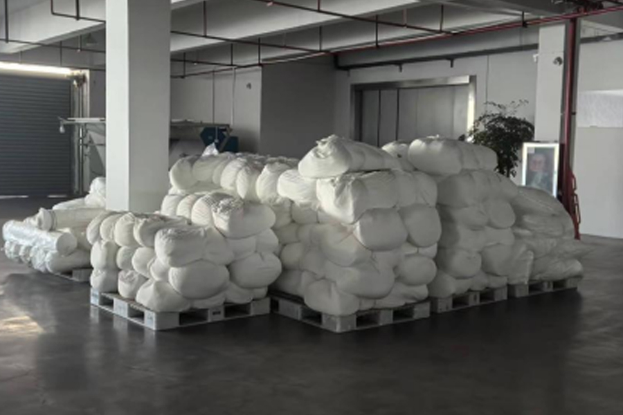 Producție țesătură gri-zonă de tranzit țesătură gri